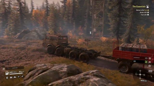 Loading Cargo / barrels / Fuel Station Steel River and deliver - Tatra T813 in SnowRunner #17 смотреть онлайн