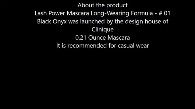 Clinique Lash Power Mascara Long Wearing Formula Black Onyx for Women, 0 21 Ounce смотреть онлайн
