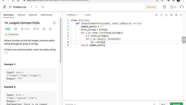 Longest Common Prefix смотреть онлайн