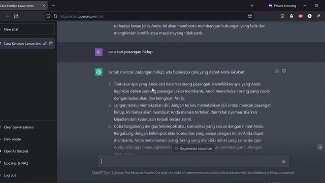 Tutorial Curhat Pasangan Hidup Dengan ChatGPT OpenAI Untuk Pemula 2022 смотреть онлайн