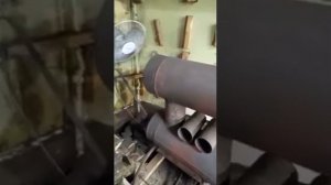 Печка буржуйка из двух газовых баллонов