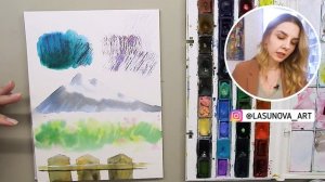 Техника сухая кисть - акварель для начинающих, мастер класс по рисованию.