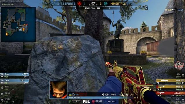 PGL Major Kraków 2017 | Grand Final | Gambit vs Immortals | Game 1 смотреть онлайн