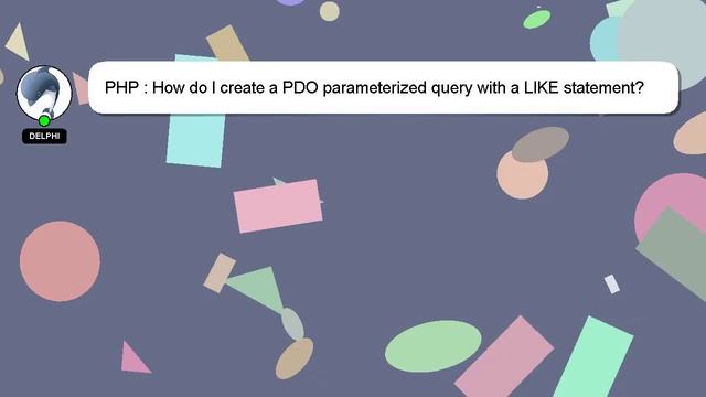 PHP : How do I create a PDO parameterized query with a LIKE statement? смотреть онлайн