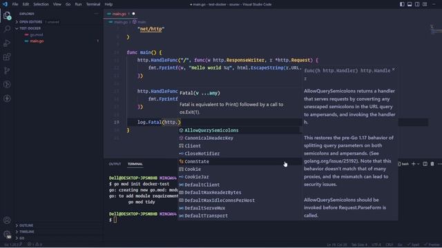 Docker with Golang смотреть онлайн