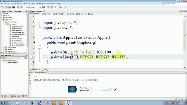 How To Draw String on Applet in Java || SteUp Java || 2K18 смотреть онлайн