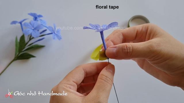 How To Make Blue Plumbago Paper Flower / Paper Flower / Góc nhỏ Handmade смотреть онлайн