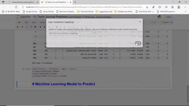 Titanic Survival Prediction | Machine Learning Projects for Beginners | #13 смотреть онлайн