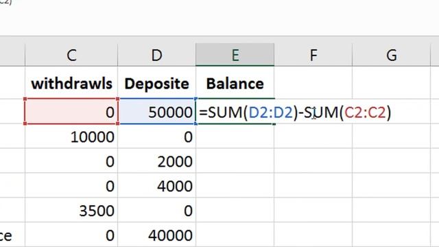 excel debit, credit running balance formula смотреть онлайн