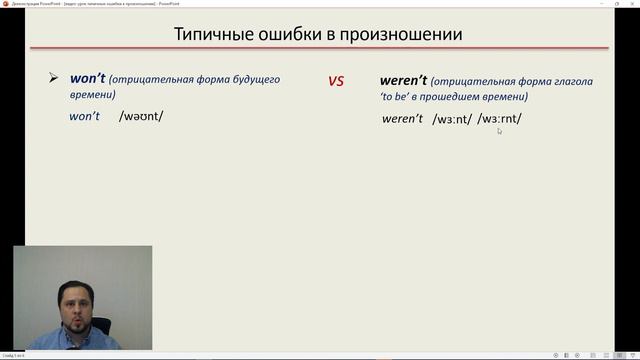 Ошибки в произношении won't и weren't смотреть онлайн
