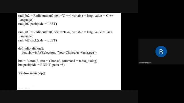 Unit IV (Radiobutton in python) смотреть онлайн