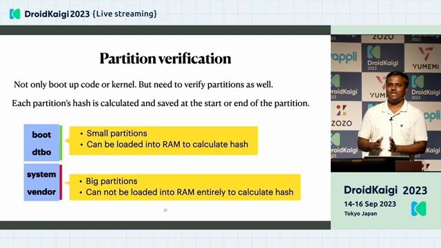 DroidKaigi 2023 - [EN] Android boot verification to ensure integrity of OS and parti… | Prashant Po смотреть онлайн