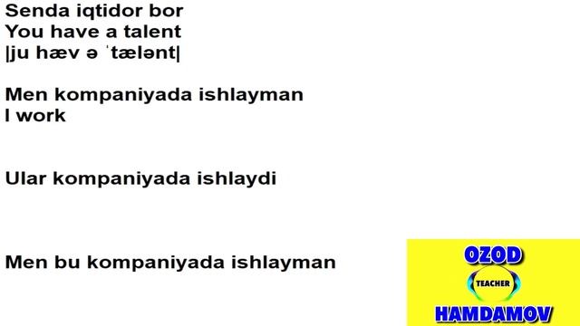 1-DARS.50 TA DARSDA INGLIZ TILI @Ingliztilitv