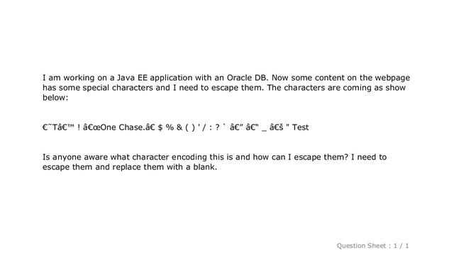 HTML : Need to escape Special Characters in Java Web Application смотреть онлайн