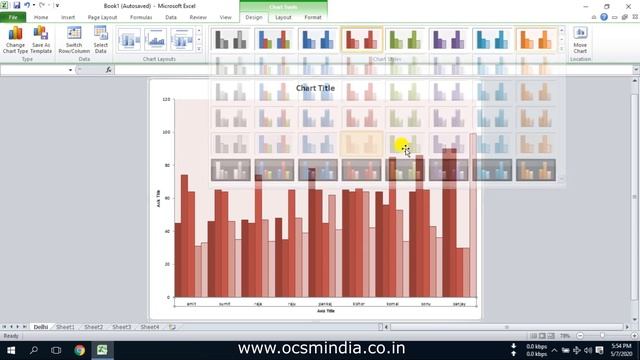 Create Chart Full Details in Ms Excel 2007/2010 | OCSM Online Classes | Class 8th смотреть онлайн