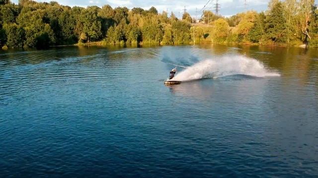Wakeboarding с воздуха: съемки на DJI Spark в вейкпарке Slide, Тула
