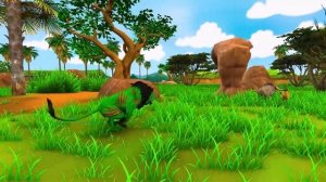 Woolly Mammoth, Cow Cartoon, Giant Bulls Vs Zombie Lion  |  Elephant Save Cow Animal Battle Fight