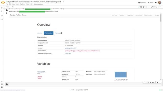 Timeseries Data Visualization, Analysis, and Forecasting - Part 3: Pandas Profiling смотреть онлайн