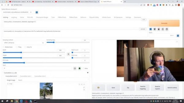 Стрим о Stable Diffusion! Создаем свою стилизацию и отвечаю на вопросы по Stable Diffusion!