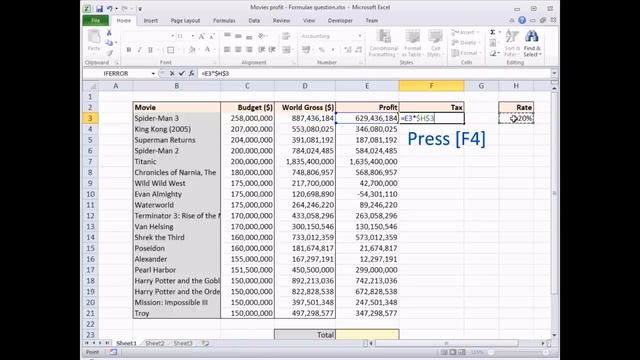 Excel Quick Tip #2 - The Quickest Way to put Dollar Signs into a Formula - Wise Owl смотреть онлайн