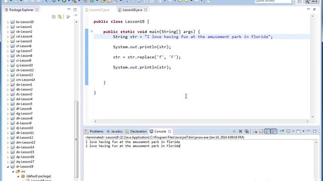 Java Tutorial - 18 - Replacing Characters in a String смотреть онлайн