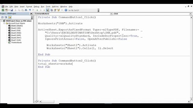 VBA to Save Excel Sheet as PDF - Macro to save sheet\s as PDF смотреть онлайн