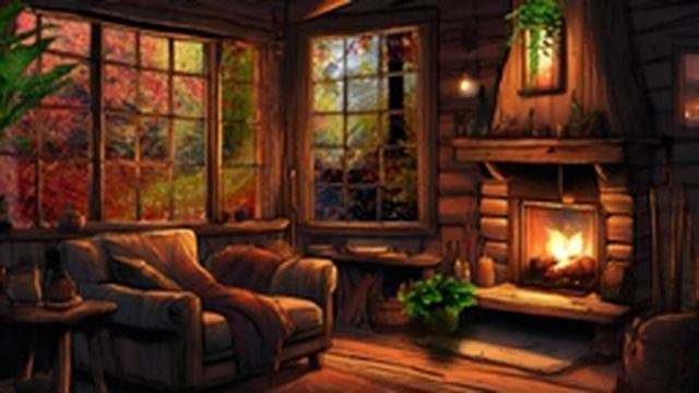 Eliminate Migraines-Headaches-Stress-Physical Pain & Tension. Rain & Crackling Fire Sounds смотреть онлайн