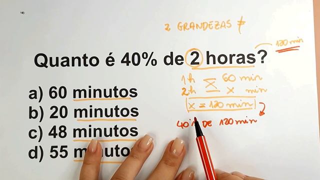🔥PORCENTAGEM DE TEMPO: Quanto é 40% de 2 horas❓Como resolver porcentagem de horas❓😱 смотреть онлайн