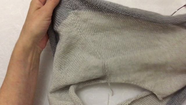 Женский свитер спицами. Японское плечо. Рукав, горловина. 2 часть.