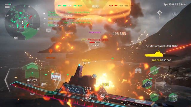 USS Massachusetts - New Skin. 20.000 Gold So Cool... - Modern Warships смотреть онлайн