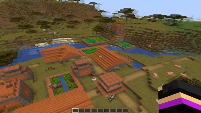 СИД ДЛЯ ГЕНЕРАЦИИ 2 ДЕРЕВЕНЬ И ОГРОМНОЙ ГОРЫ В PC MINECRAFT #5 смотреть онлайн