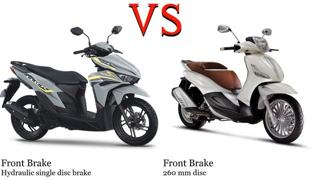 Honda Click 125i vs Piaggio Beverly 125 Test specification comparison смотреть онлайн