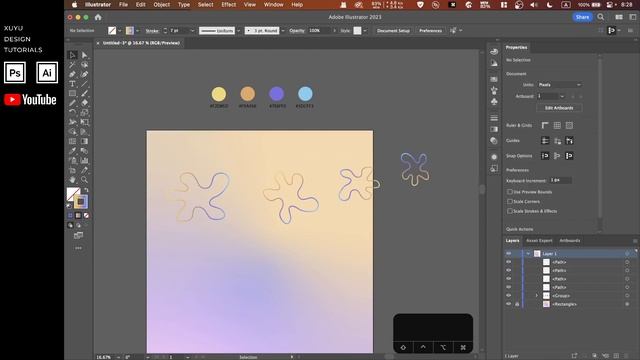 Adobe Illustrator Tutorial || Abstract Art Gradient Twist 3D Vector With Blend Tool || Poster Desig смотреть онлайн
