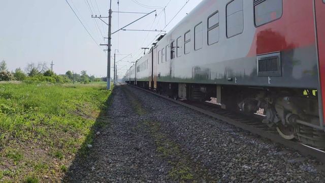 Железная дорога. Электропоезд ЭП2Д-0193 с сообщением Ярославль-Александров. смотреть онлайн