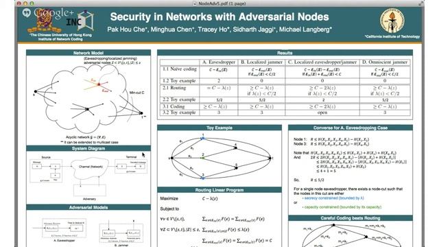 Summary: Security in Networks with Adversarial Nodes смотреть онлайн