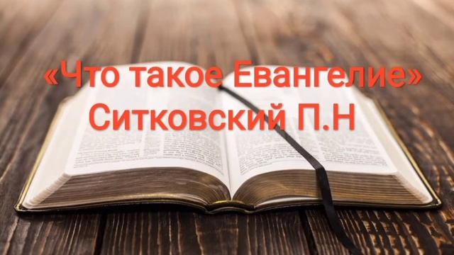 «Что такое Евангелие»Ситковский П.Н смотреть онлайн