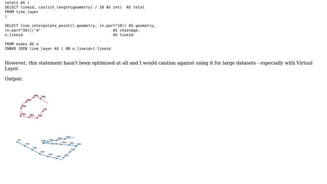 GIS: Generating chainage nodes and labels along line each 10 meters in QGIS (4 Solutions!!) смотреть онлайн