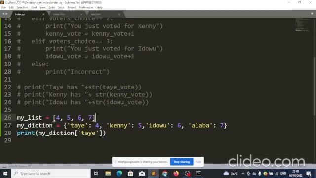 Python dictionary смотреть онлайн