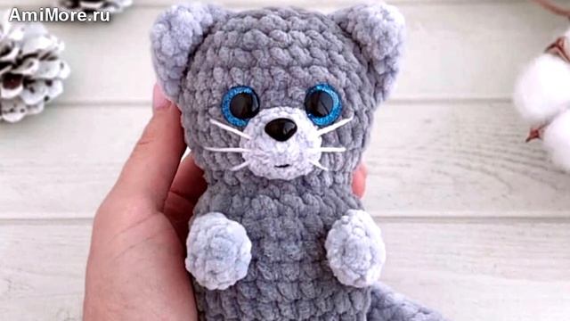 Амигуруми: схема Маленький котик. Игрушки вязаные крючком - Free crochet patterns. смотреть онлайн
