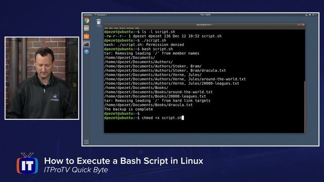 How to Execute a Bash Script in Linux | An ITProTV QuickByte смотреть онлайн