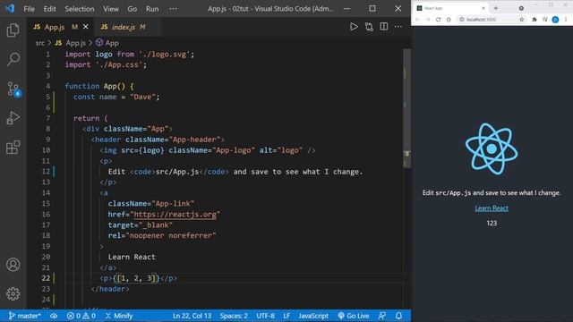 React App Component and JSX | Learning ReactJS смотреть онлайн