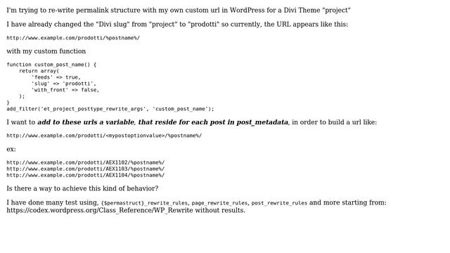 Wordpress: Rewrite URL - insert custom variables as a directory path смотреть онлайн