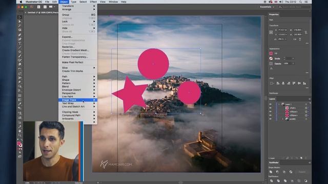 HOW TO fill a SHAPE / TEXT with an image | ADOBE ILLUSTRATOR смотреть онлайн