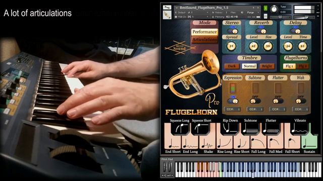 Flugelhorn Kontakt sample library, brass orchestral vst instrument смотреть онлайн