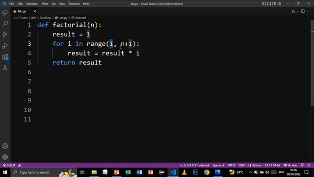 PYTHON NUMBER FACTORIAL USING FUNCTION T-21 | PYTHON PROBLEM SOLVING смотреть онлайн
