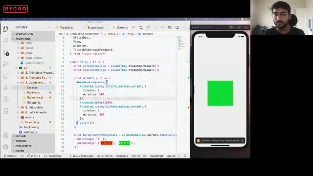 Learn React Native Animations | React Native Animations Tutorial | Recro смотреть онлайн