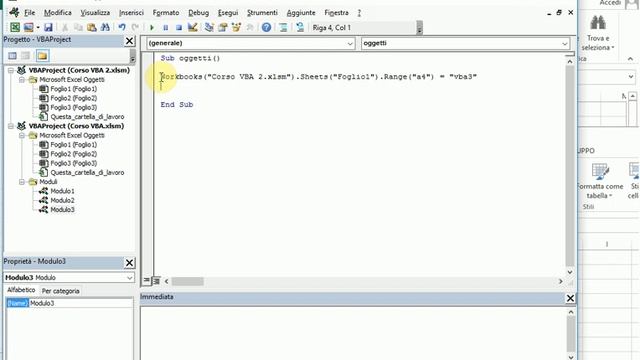 Corso VBA Excel ITA - 5 - Oggetti, proprietà e metodi смотреть онлайн