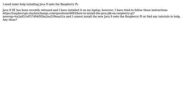 Raspberry Pi: Upgrading or installing Java 9 смотреть онлайн