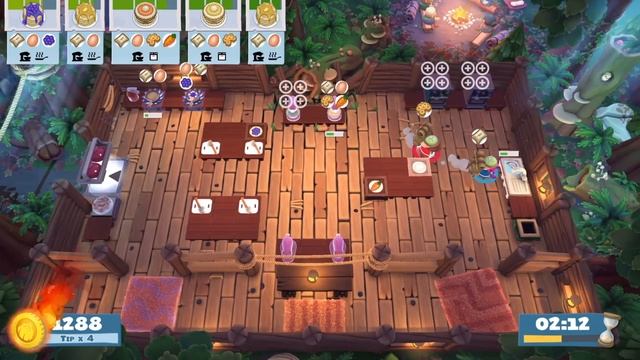 Overcooked 2 - Campfire Cook Off Lvl 3-1 - 2 players - Score: 2964 смотреть онлайн