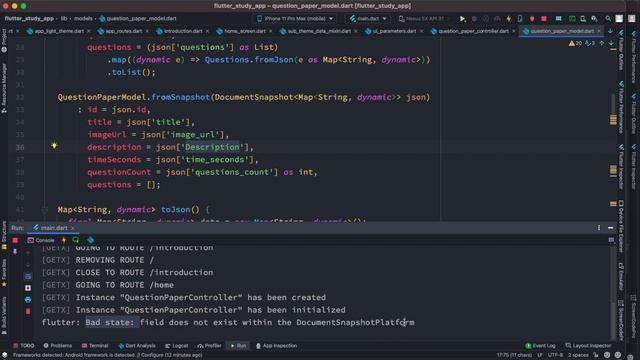 Flutter Bad state: field does not exist within the DocumentSnapshotPlatform Firebase смотреть онлайн